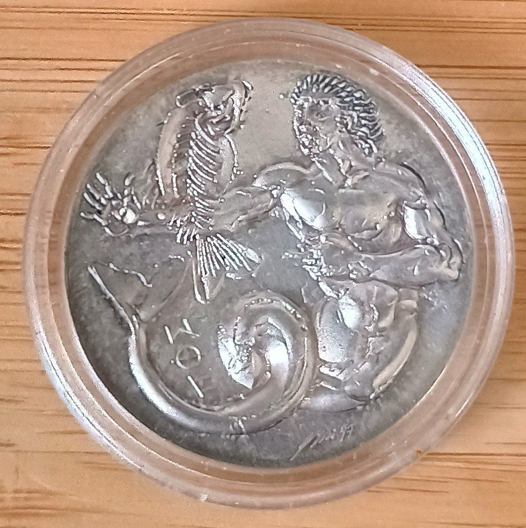 Medaillen: Hans Erni Silbermedaille 1977, Element Wasser, Silber 900 – Gebraucht aus Wattwil von santamaria 1