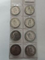 Lot de 8 pièces de 5fr 1931-1950 (Ag)