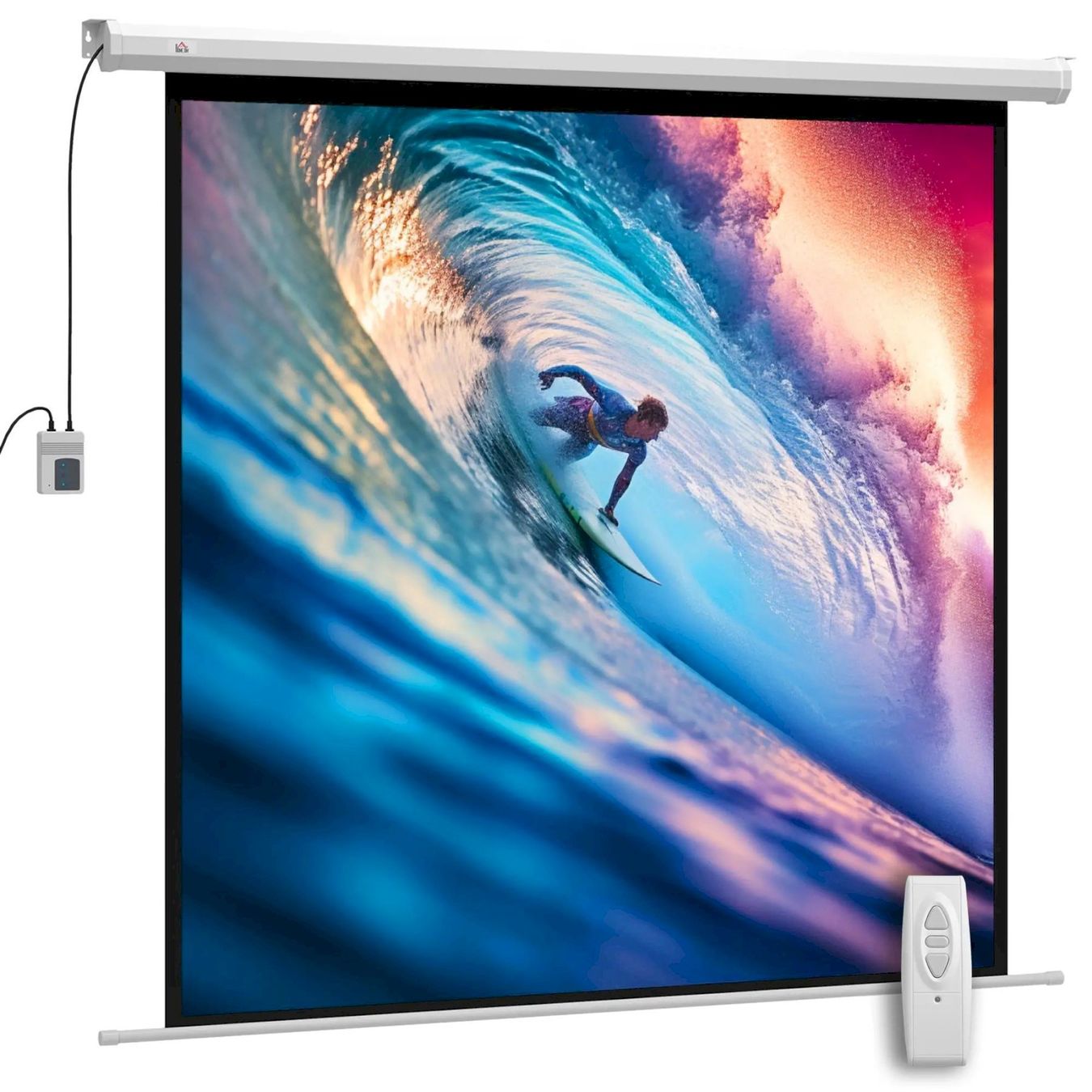 Heimkino: HOMCOM Beamer Leinwand 85” 152x152cm – Neu und originalverpackt aus Bottighofen von zaap 1