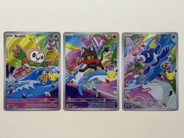 Pokémon Alola Starter AR Set – 3 Karten English Promo