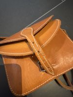Vintage Ledertasche Handtasche Schultertasche Echtleder Brau