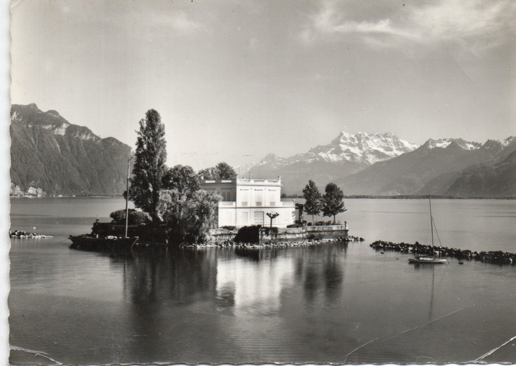 Ansichtskarten: Montreux - Ile de Salagnon – Gebraucht aus Melano von pisonsdro