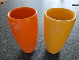 Keramik 2 Becher EM inside von Schaedler top Zustand