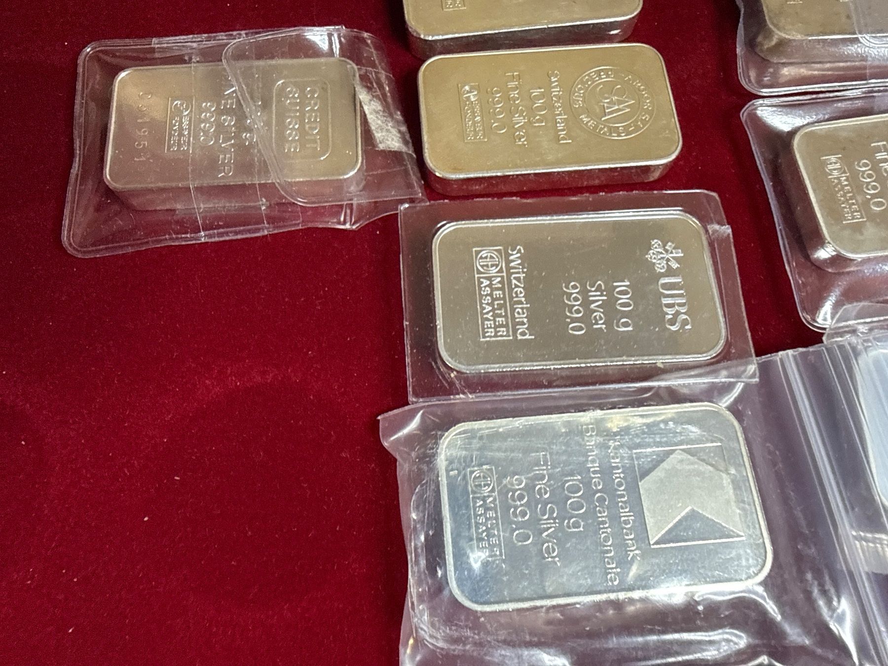 Metalli preziosi: 10 x 100 Gramm Silberbarren – Usato da Derendingen venduto da iven70 4