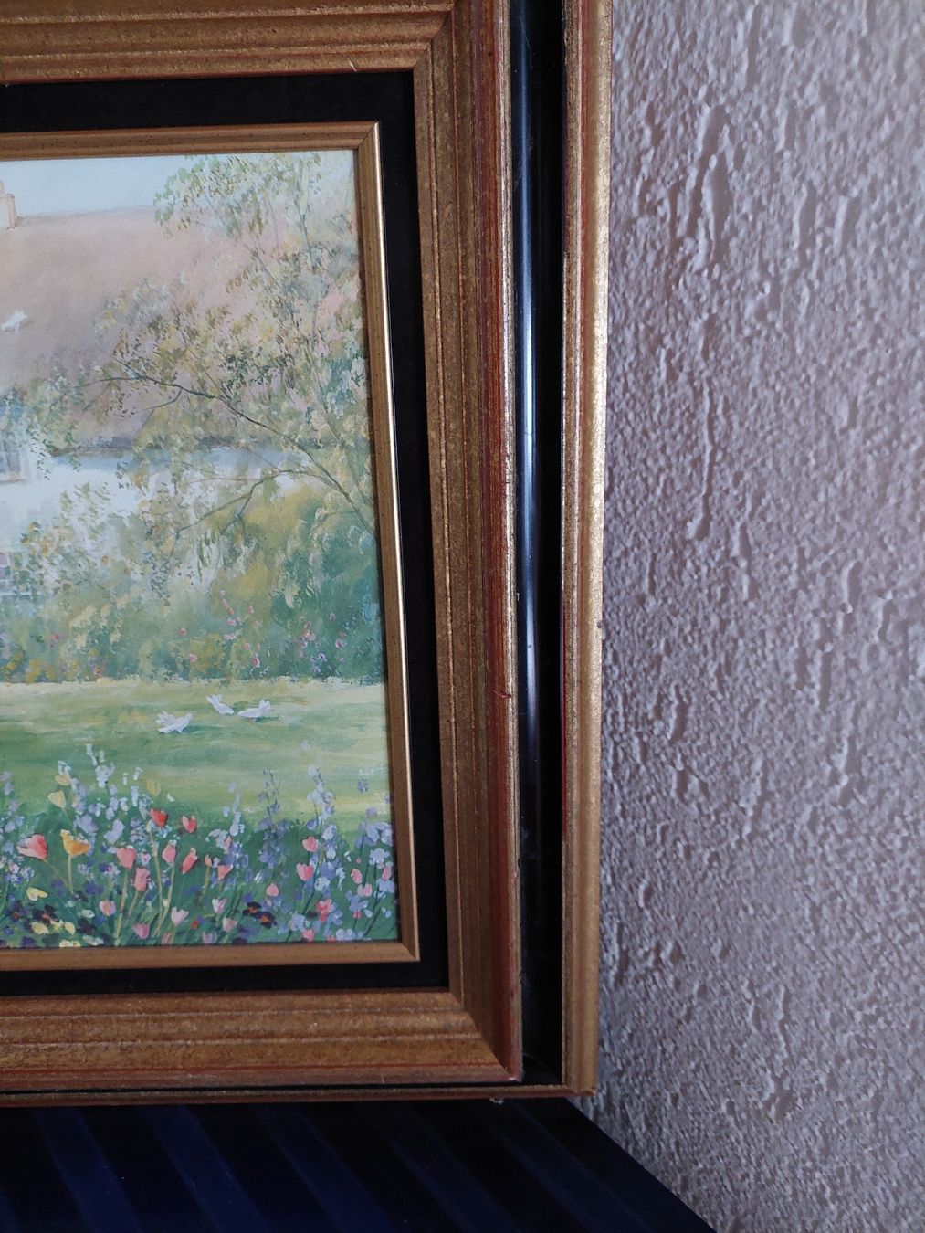 Dipinti: Gerahmtes Gemälde Sommerhaus mit Blumen – Usato da Muttenz venduto da bea_mmf9 3