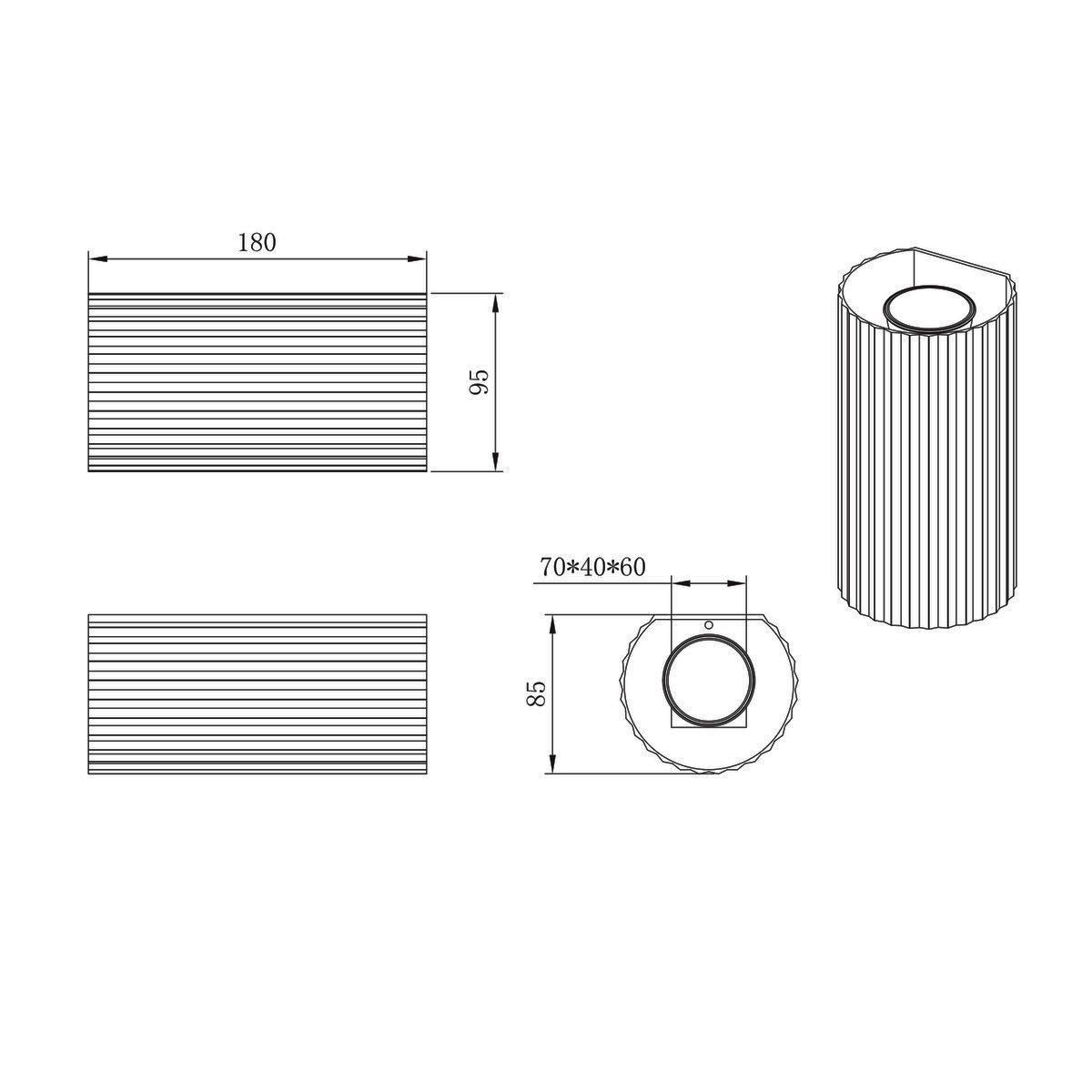 Lampade: Wandleuchte, Weiss, 18 cm Höhe – Nuovo (secondo la descrizione) da Kreuzlingen venduto da Smart-Light 9