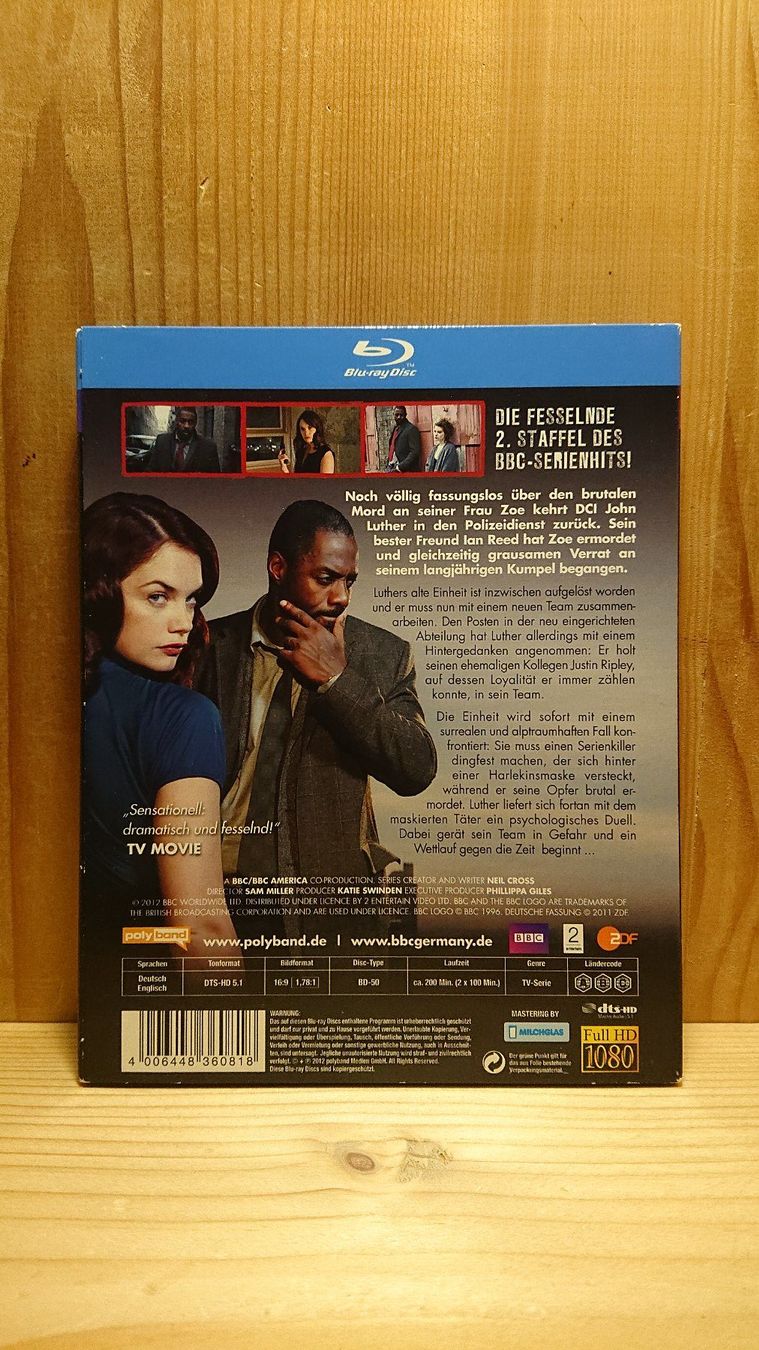 Alle DVDs: LUTHER Staffel 2 auf Blu-Ray mit Idris Elba – Gebraucht aus Wilderswil von Exebub 1