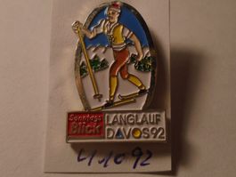 1 SonntagsBlick Langlauf Davos 92 Pin (U1092)
