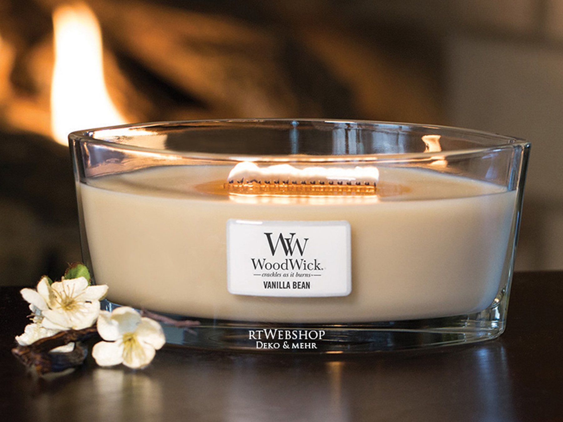 Yankee Candle Kerzen: WoodWick Vanilla Bean Ellipse – Neu (gemäss Beschreibung) aus Langwiesen von rtWebshop 3