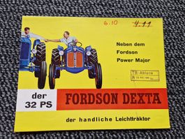 Original Falt-Prospekt Fordson Dexta Traktor
