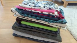 5kg Stoffresten, Hirsche, Wollstoff, bunte Vintagestoffe