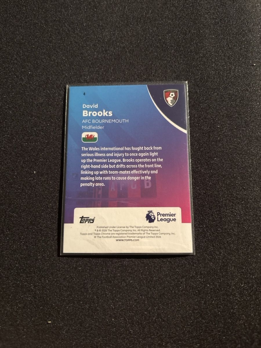Topps Carte collezionabili: David Brooks  Topps Chrome PL Karte - AFC Bournemouth – Usato da Kaiseraugst venduto da Baum_12 1