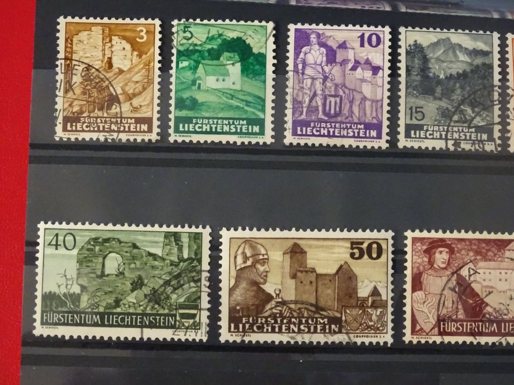 Liechtenstein Marken Nr.126–139 gest., SBK-Wert CHF 160.- 2