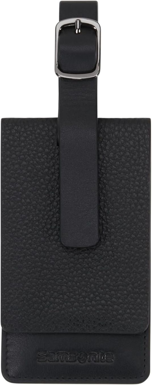 Samsonite Valigie: Samsonite Leder Gepäckanhänger Schwarz – Nuovo e nell'imballaggio originale da Suhr venduto da SchnapperCH 1