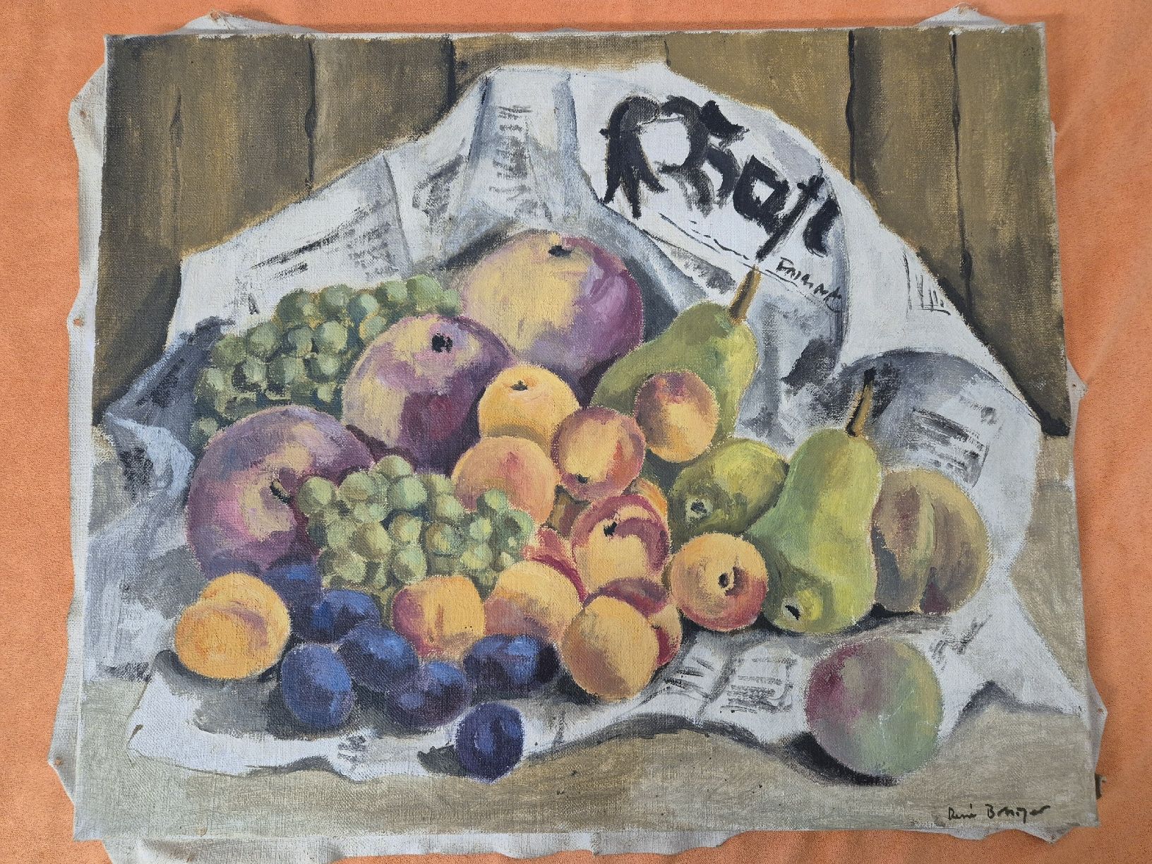 Tableaux: René Bolliger, Ölgemälde, "Nature morte au journal" – D'occasion à Basel par vintage.watches 7