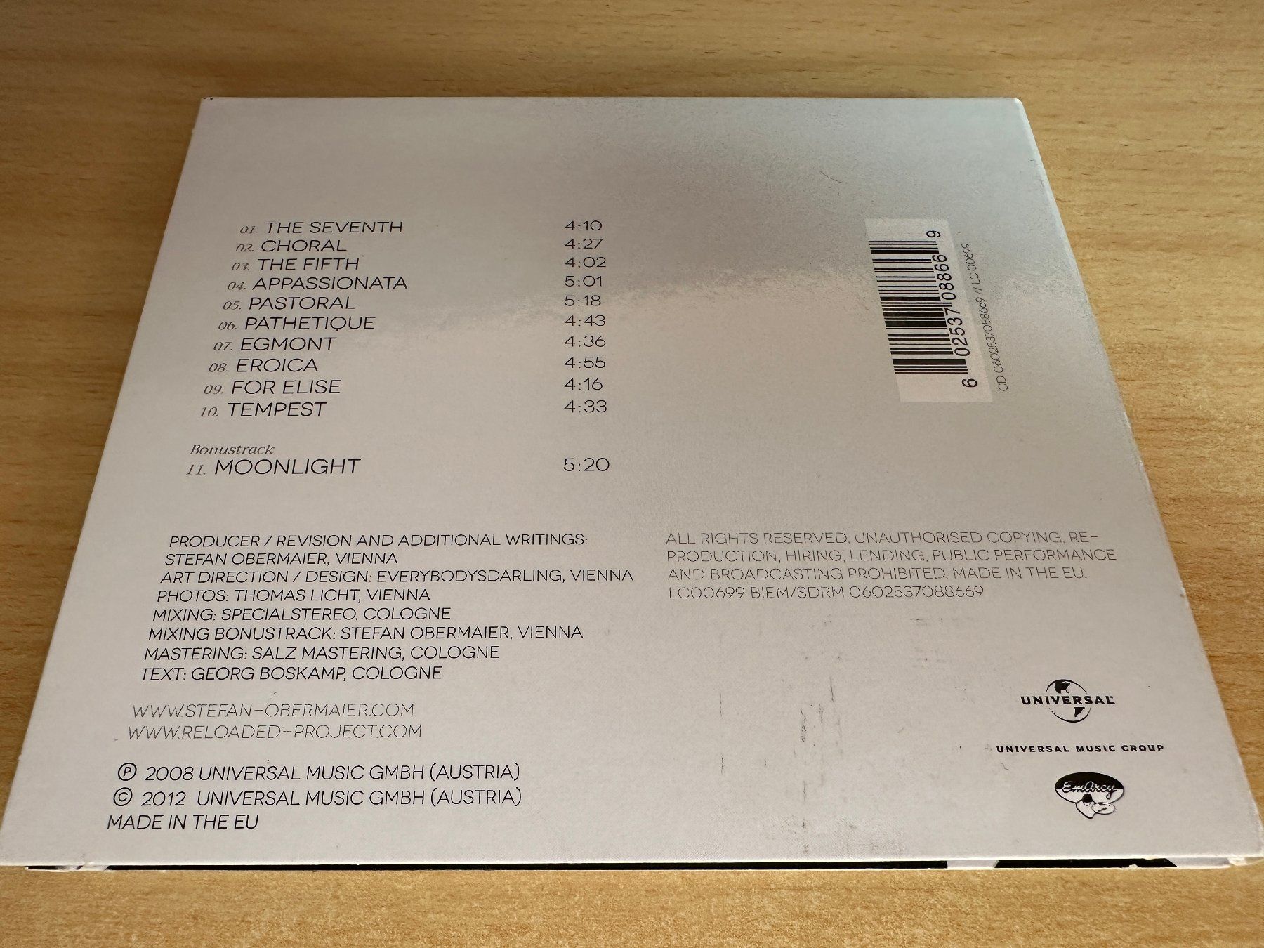 CD: Stefan Obermaier – Beethoven Reloaded – Usato da Rikon im Tösstal venduto da Alpenmutz 1