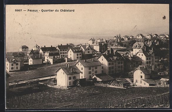 Cartes postales: AK Peseux, Quartier du Châtelard, 1920 – D'occasion à Berlin par bartko-reher