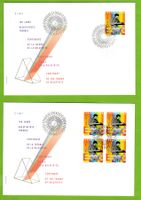 2005 FDC Albert Einstein Viererblock + Einzelmarke SBK 22.20