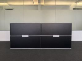 Modularer Büroschrank / Aktenschrank 2 × 2 – Schwarz/Anthraz