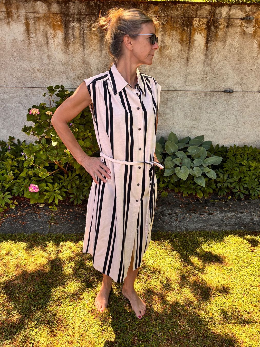 H&M Robes: Neu: Ärmelloses Kleid gestreift Grösse S – Neuf (Voir description) à Lichtensteig par christine099