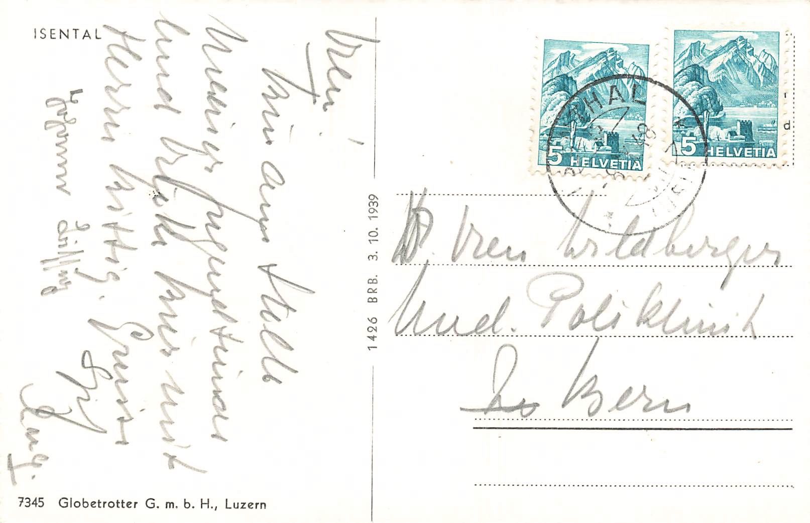Cartoline postali: Isental – Usato da Biasca venduto da Blenio71 1