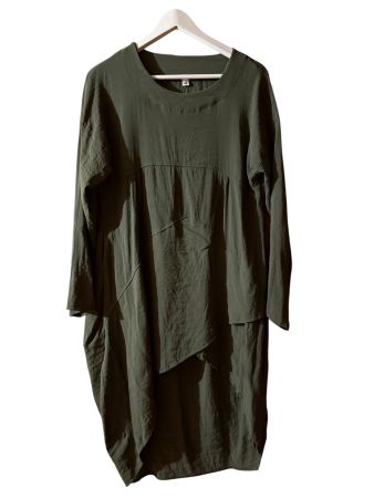Kleid Langarm Olivgrün Grösse M