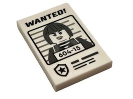 LEGO 6465425 Fliese 2 x 3 mit "WANTED!"