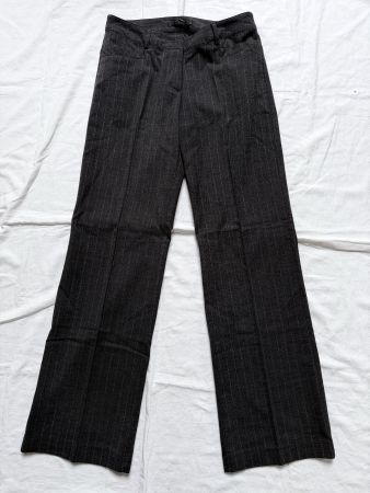 VERO MODA Hose Gr. 36 – anthrazit, gestreift, Bügelfalte