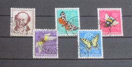PJ 1954 Jeremias Gotthelf, Insekten ganzer Satz gestempelt