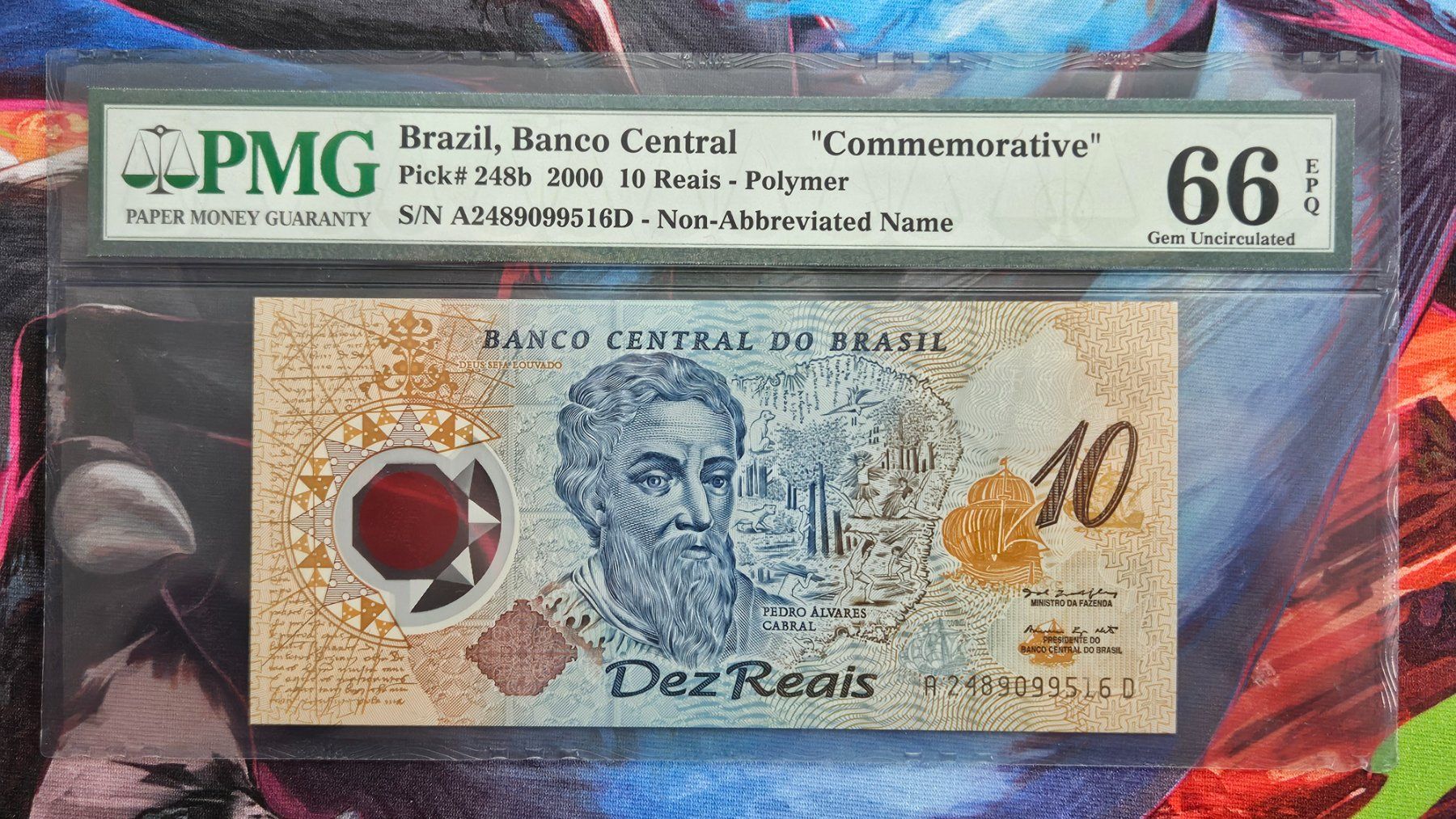 Banconote: Brazil 10 Reais 2000  Commemorative PMG 66 – Nuovo (secondo la descrizione) da Cousset venduto da Patricio77