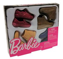 Mattel GNJ69 Barbie Schuh-Set Ken 4 teilig Rot/Gold/Blau...