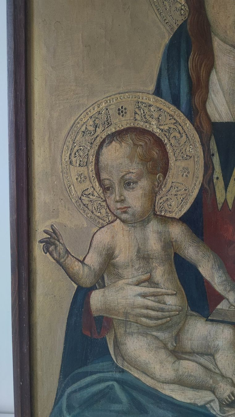 Dipinti: Dipinto Antico Madonna con Bambino – Usato da Genève venduto da Atelier.Curio 8
