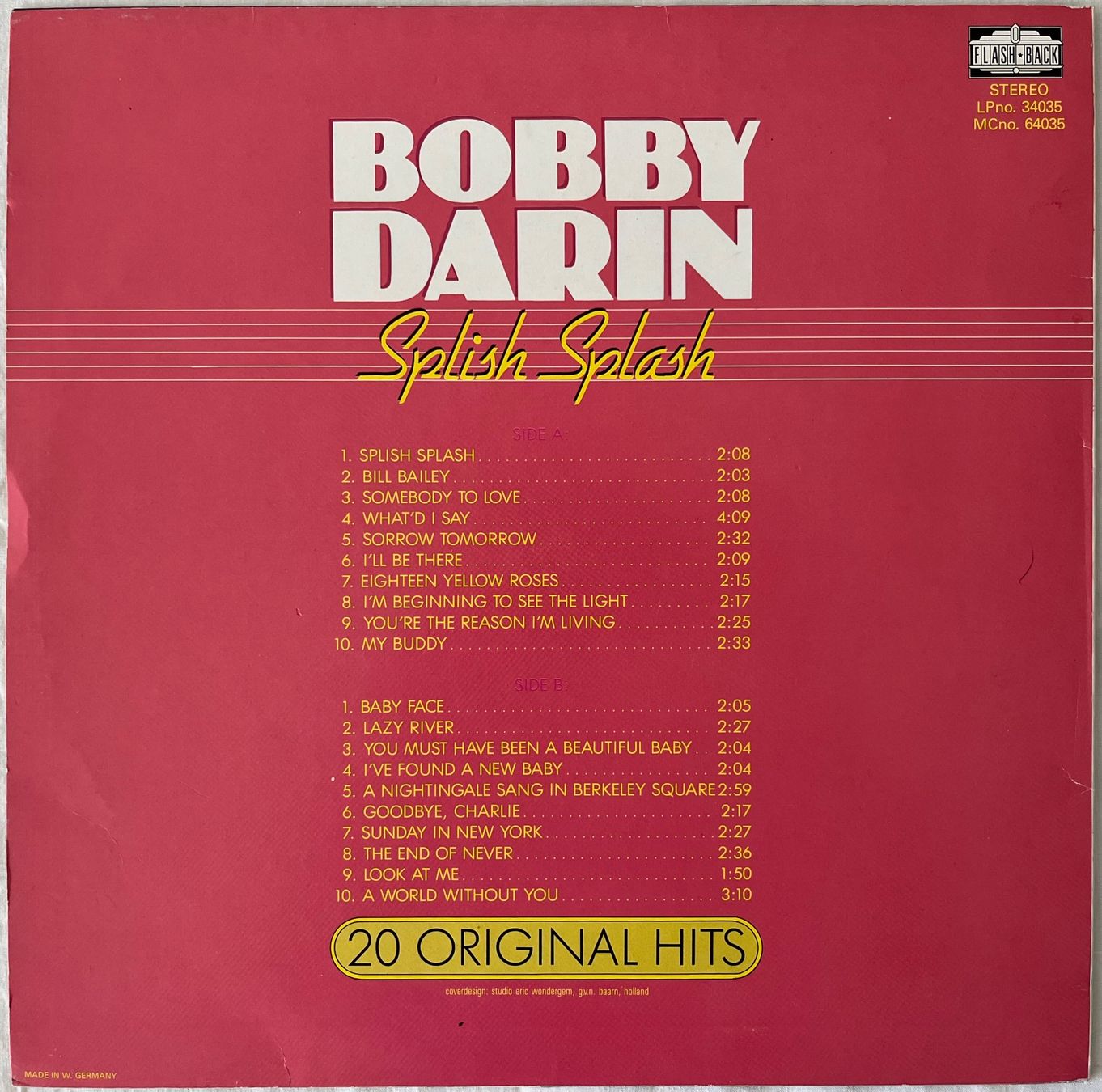 Schallplatten: Bobby Darin – Splish Splash – 20 Original-Hits – Gebraucht aus Döttingen von zha_xh2w 1