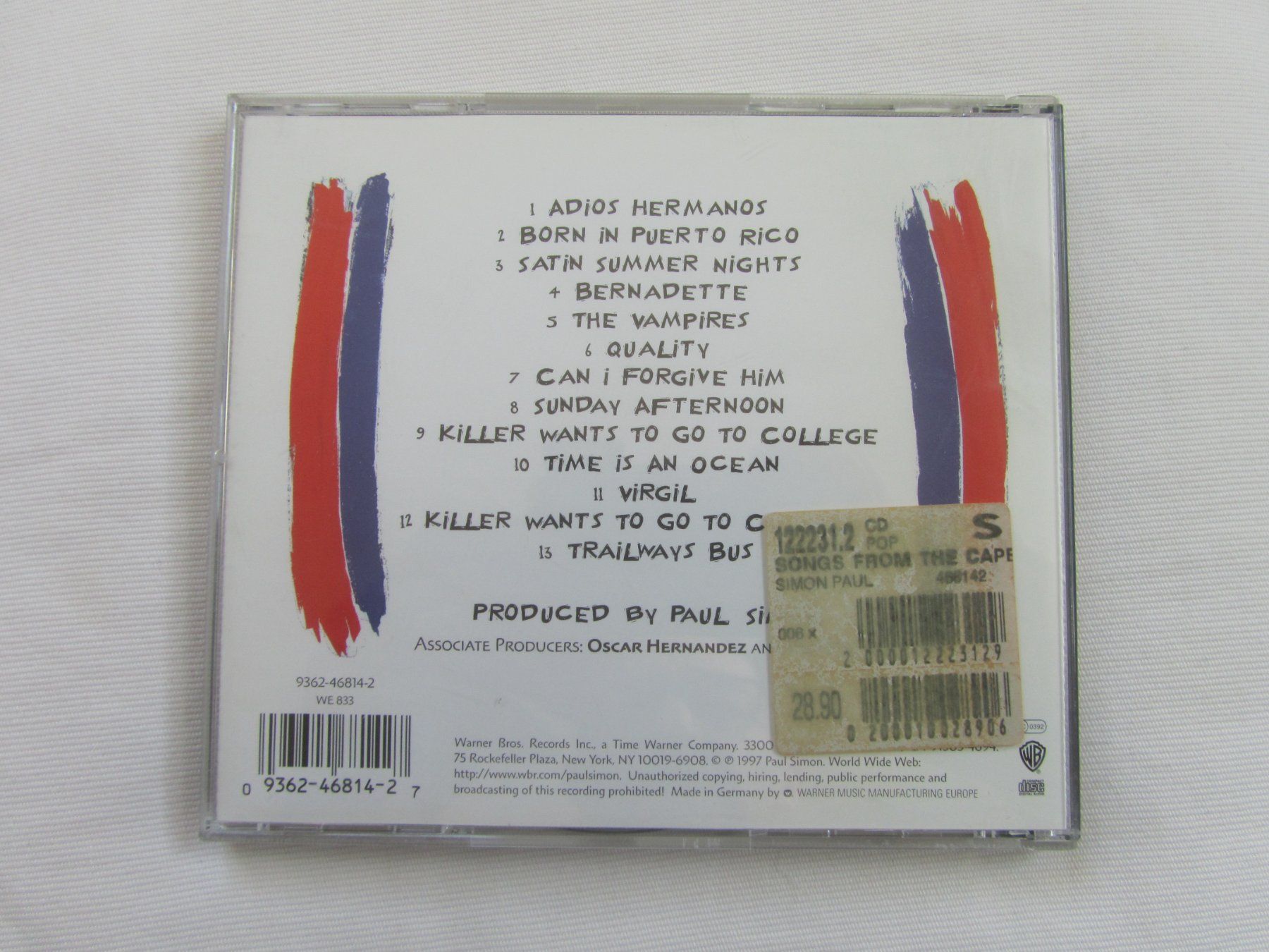 CD: PAUL SIMON:  Songs From The Capeman – Usato da Seengen venduto da mikelele 1