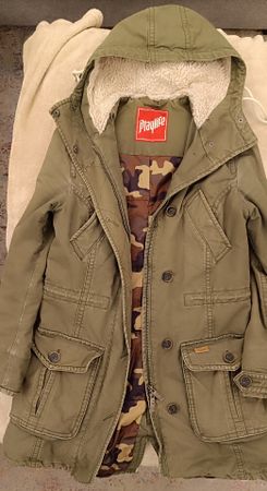Parka invernale Playlife, taglia S, stile militare