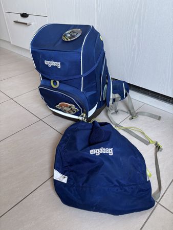 Schulranzen ergobag blau, inkl. Turnbeutel