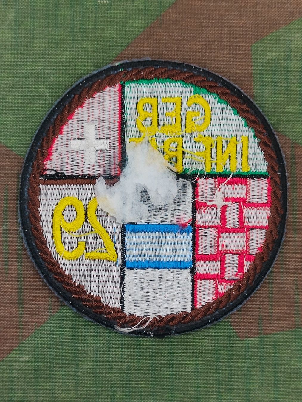 Schweizer Armee Plaketten & Abzeichen: Verbandsabzeichen Geb Inf Bat 29 Kp 2 – Gebraucht aus Bauma von SwissMilitaria 1