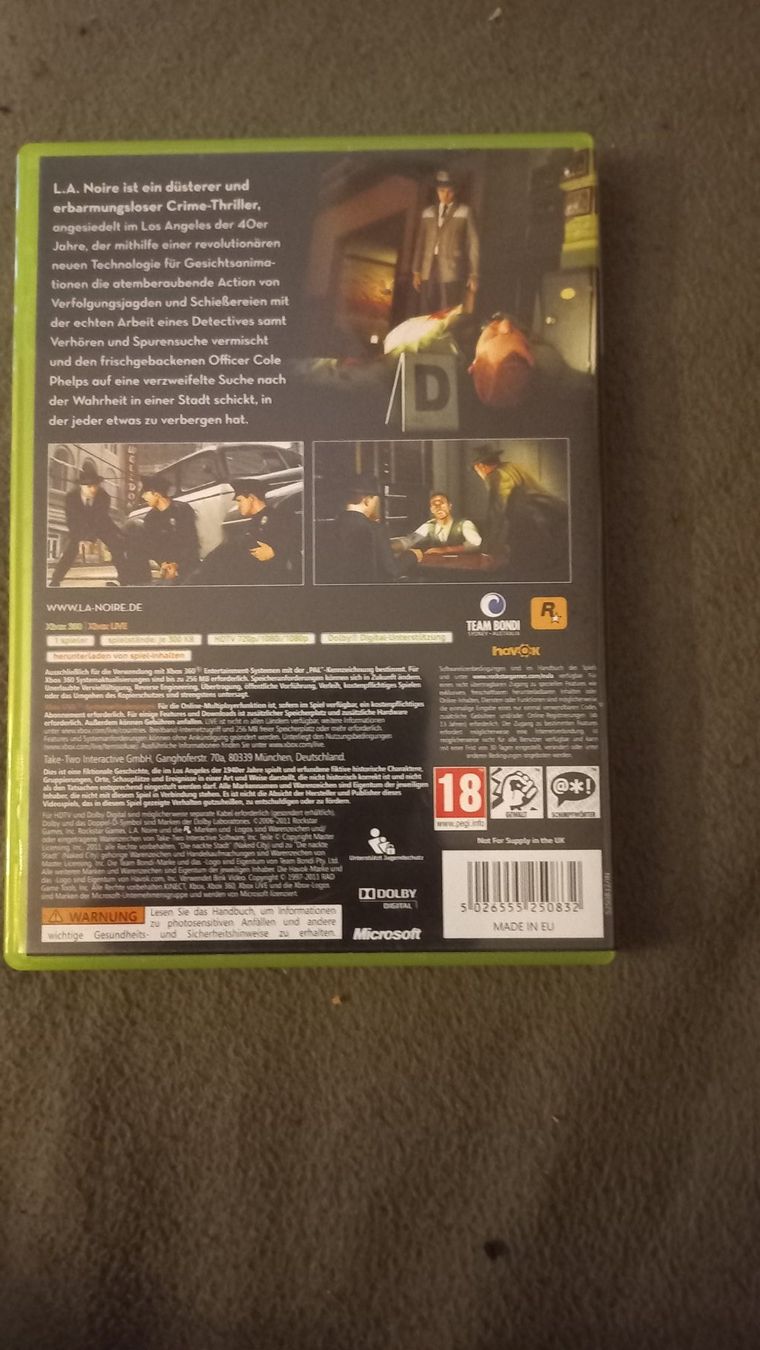 Giochi: L.A.Noire Xbox360 Game – Usato da Olten venduto da Donatello1984 1