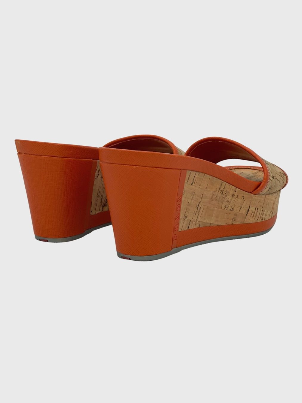 Prada Scarpe da donna: Prada Cork Wedge Sandale mit Absatz EU 36 Orange – Usato da Zürich venduto da shoe_shop 3