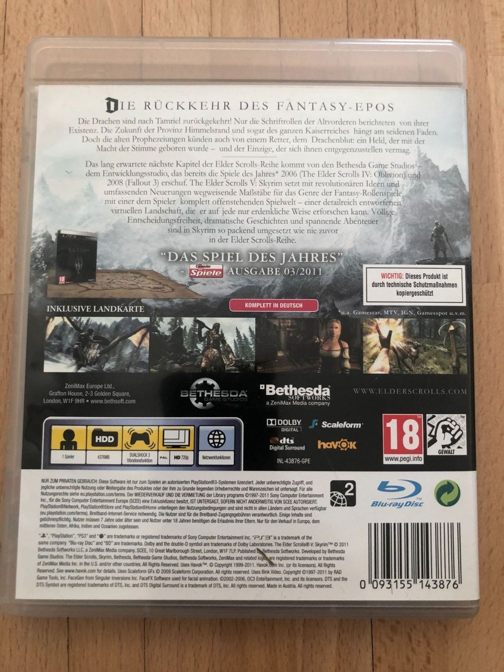 Sony Spiele: Skyrim - PS 3 – Gebraucht aus Nussbaumen AG von Pika-Shop 1