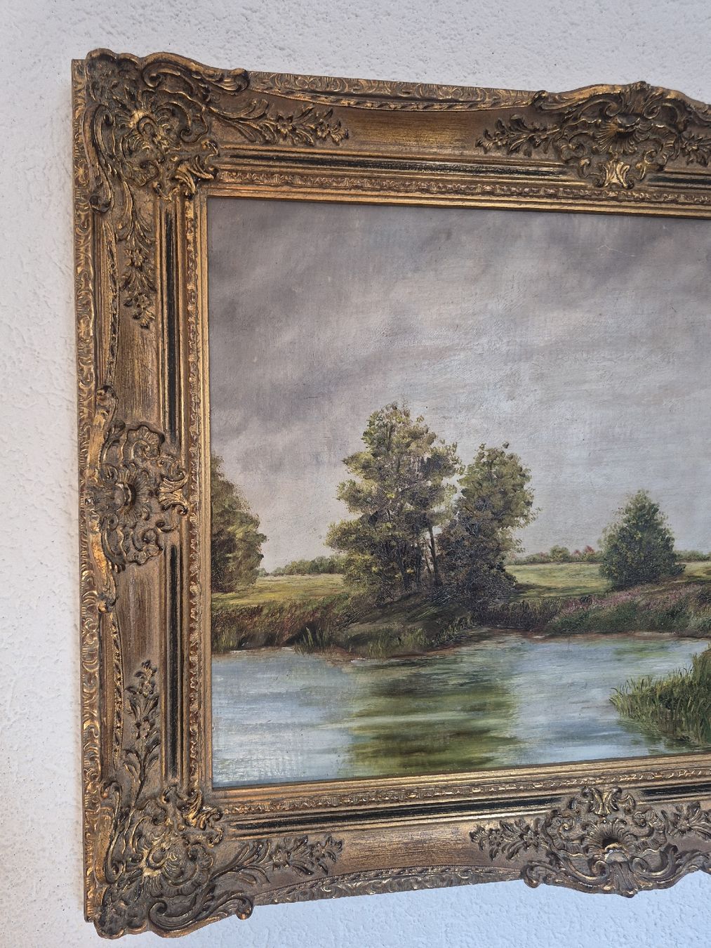 Tableaux: Gemälde Landschaft mit Fluss und Bäumen, verg. Rahmen – D'occasion à Frauenfeld par mel_2gqy 6