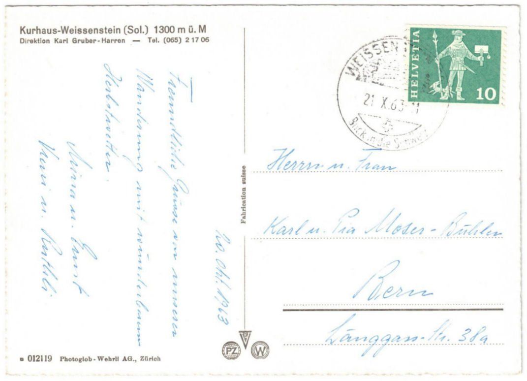 Ansichtskarten: Weissenstein - Sessellift – Gebraucht aus Binningen von Mountainrider 1