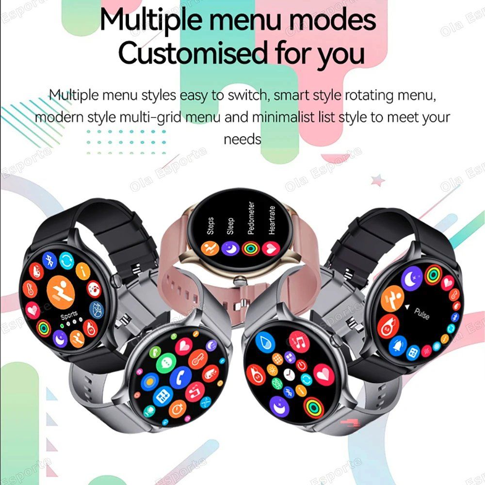 Smartwatch: Smartwatch AMOLED Bluetooth Anrufe Sportmodi NFC Rosa – Nuovo e nell'imballaggio originale da Rickenbach b. Wil venduto da Mysterion4 6