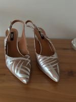 Schuhe Leder mit Silber Absatz, wie NEU Grösse 37