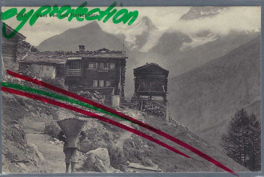 Ansichtskarten: Saas Fee. Fletschhorn.. – Gebraucht aus Horw von SwissSteamMemories