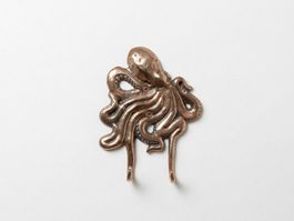 Crochet Mural Poulpe Bronze Vintage - Déco Marine 🐙