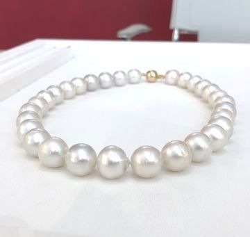 Perlen (unechte): Südsee-Perlkette, ca 12-14mm, 4.350 CHF – Neu und originalverpackt aus Zürich von juwelier-damken 2