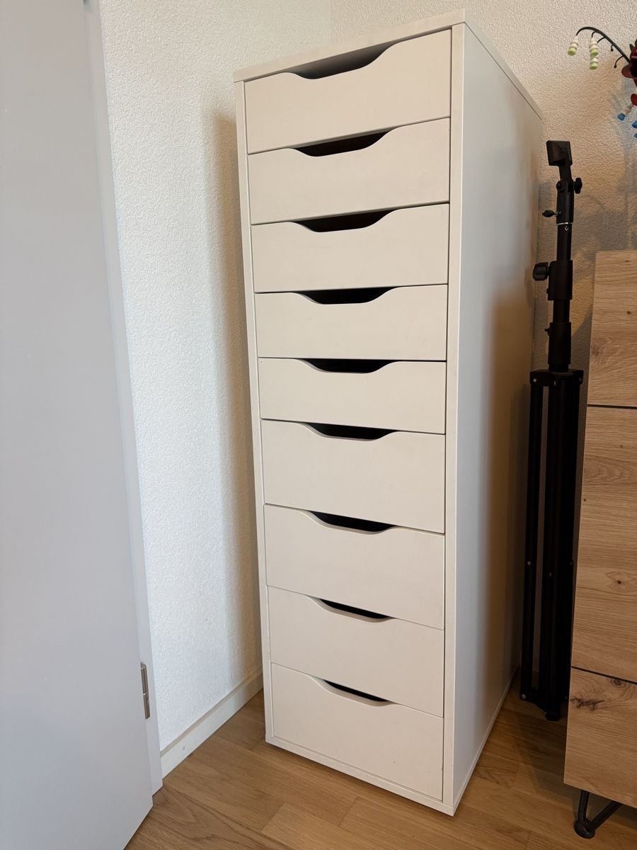 Cassettiere: Caisson 6 tiroirs Alex IKEA blanc bon état – Usato da Gempenach venduto da rebec97