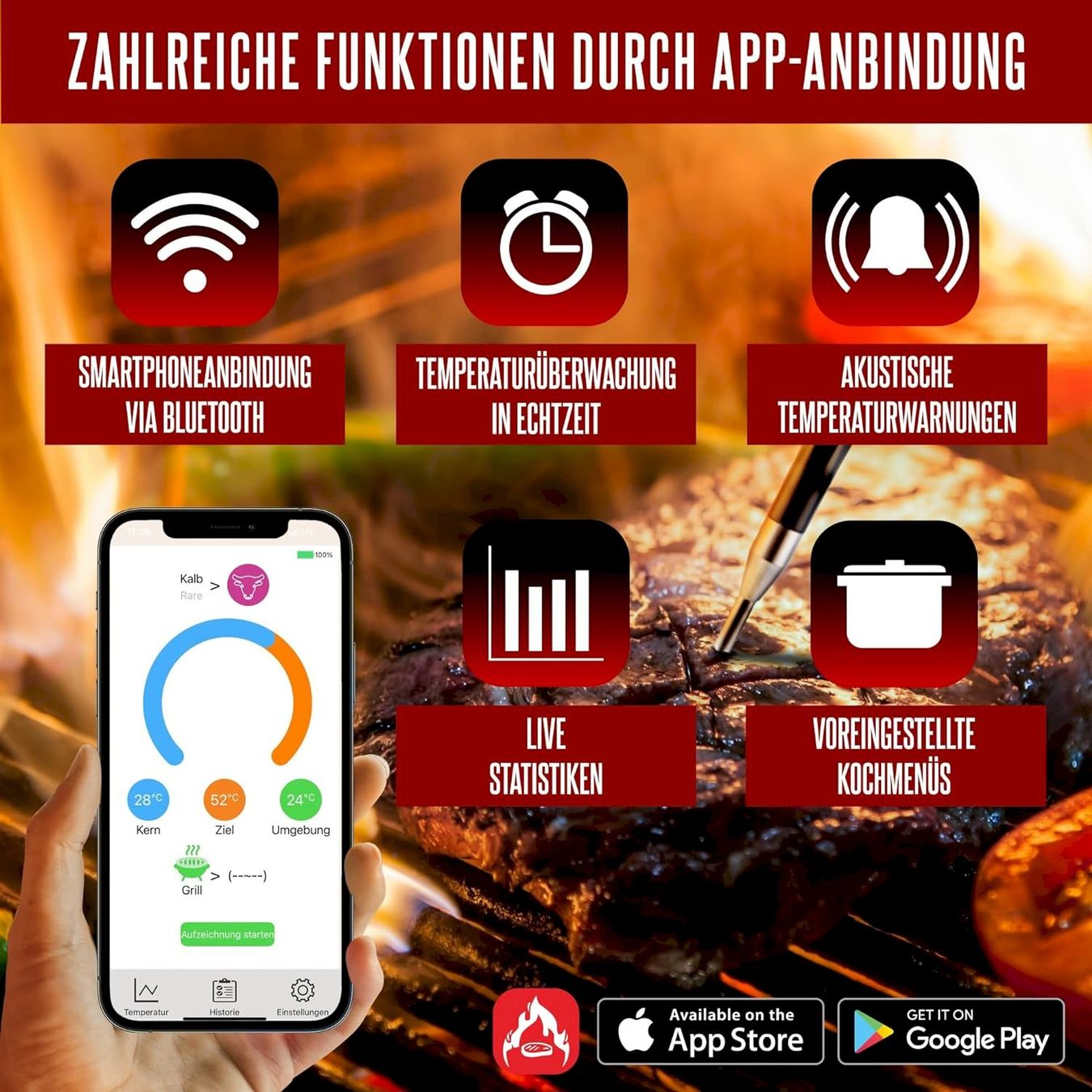 Grils: BBQ-Toro TempTender Grillthermometer – Neuf avec emballage d'origine à Bottighofen par zaap 1