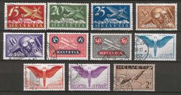 1923-30 : Flugpost Serie F3 - F13 , einwandfrei KP 710.--
